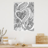 3 HERZEN POSTER (Küche)