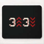 3 hoch 3 runter Drei-oben-unten-Baseball-Softball Mousepad (Vorne)
