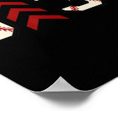 3 hoch 3 runter Drei-oben-unten-Baseball-Softball Poster (Ecke)