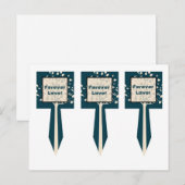 3 Hochzeit von Navy/Creme Tree Cup Picks Postkarte (Vorne/Hinten)