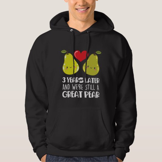 3. Hochzeitsfeier Geschenk Verheiratetes Paar Birn Hoodie (Vorderseite)