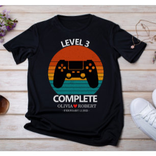 3. Hochzeitsjubiläum Benutzerdefiniertes Retro-Vid T-Shirt