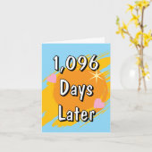 3. Hochzeitstag drei Jahre später Karte (Gelbe Blume)