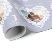 3. Hochzeitstag Foto Mond Geschenkpapier (Rolleneckpunkt)