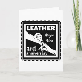 3. Hochzeitstag mit traditionellen Händen Karte