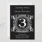 3. Hochzeitstag Not leidendes Wappen Einladung (Vorderseite)