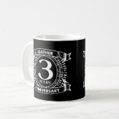 3. Hochzeitstag Not leidendes Wappen Kaffeetasse (Vorderseite Links)