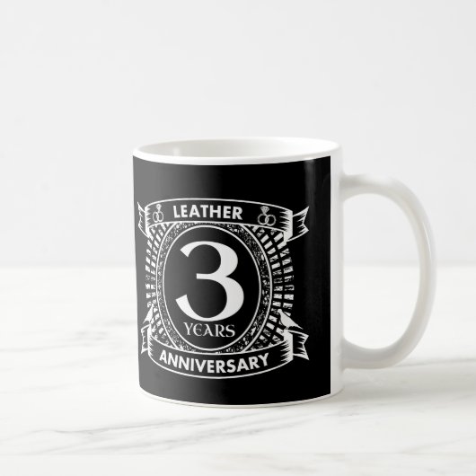 3. Hochzeitstag Not leidendes Wappen Kaffeetasse (Rechts)