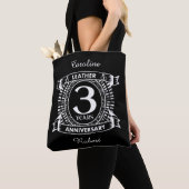 3. Hochzeitstag Not leidendes Wappen Tasche (Von Nahem)