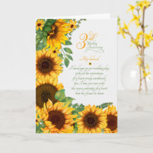 3. Hochzeitstag Sentimentale Sonnenblumen