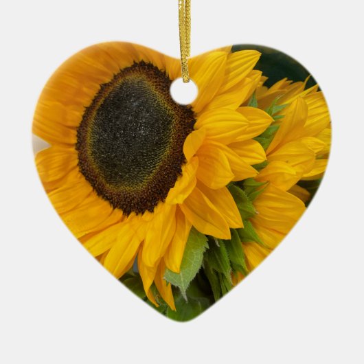 3. Hochzeitstag Sonnenblume Keramik Ornament (Vorne)