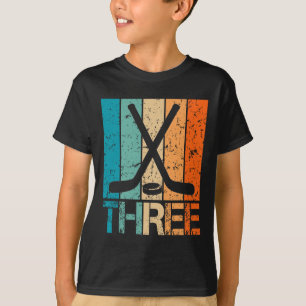 3. Hockey-Geburtstag 3 Jahre altes 3-jähriges Gebu T-Shirt