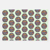 3 Hübsch Happy Hanukkah Wrapping Paper Geschenkwra Geschenkpapier Set (Vorderseite 2)