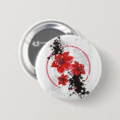 3 hübsche Blumen - Farbe Button (Vorne & Hinten)