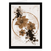 3 hübsche Blumen - Sepia (Vorne)