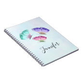 3 Hübsche Pastel-Aquarellbutterfische Notizblock (Rechte Seite)