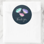 3 Hübsche Pastel Watercolor Schmetterlinge Vielen  Runder Aufkleber (Tasche)