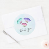 3 Hübsche Pastel Watercolor Schmetterlinge Vielen Runder Aufkleber (Umschlag)