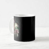 3 Hühner Mond Wolf Hühner heulende Wölfe Kaffeetasse (Vorderseite Links)