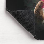 3 Hühner Mond Wolf Hühner heulende Wölfe  Mousepad (Ecke)
