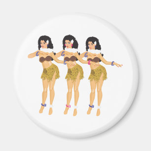 3 Hulas Magnet