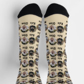 3 Hunde 3 Bezeichnungen Personalisiertes Hunde-Fot Socken (Oben)