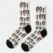 3 Hunde, 3 Namen, Hunde Foto - Personalisiert weiß Socken (Linkes Detail)