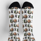 3 Hunde, 3 Namen, Hunde Foto - Personalisiert weiß Socken (Oben)