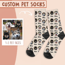 3 Hunde 3 Namen Personalisiertes Hunde-Foto auf El Socken