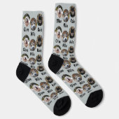 3 Hunde 3 Namen Personalisiertes Hunde-Foto auf Gr Socken (Rechts)