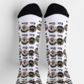 3 Hunde 3 Namen Personalisiertes Hunde-Foto auf We Socken (Oben)