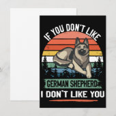 3 If You Don't Like German Shepherd I Don't Like Y Einladung (Vorne/Hinten)