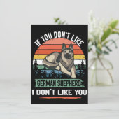 3 If You Don't Like German Shepherd I Don't Like Y Einladung (Stehend Vorderseite)
