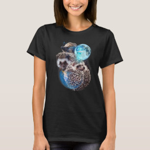 3 Igel Spiny Mammal Hedgewine Graphic Hum T-Shirt