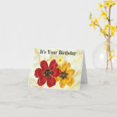 3 Ihr Geburtstag Karte (Gelbe Blume)