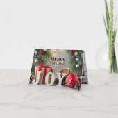 3 Image JOY Holiday Card Karte (Vorderseite)
