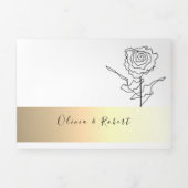 3 in 1 Einfache Foto Hochzeit Dreifach Gefaltete Einladung (Cover)