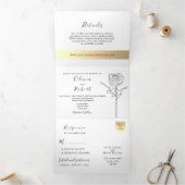 3 in 1 Einfache Foto Hochzeit Dreifach Gefaltete Einladung (Innenseite)