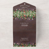 3 in 1 Rustikale Weihnachtsfeier All In One Einladung (Außenbereich)