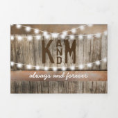 3 in 1 Rustikales Sonnenblumenhochzeit Dreifach Gefaltete Einladung (Cover)