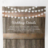 3 in 1 Rustikales Sonnenblumenhochzeit Dreifach Gefaltete Einladung (Innen Erste Seite)