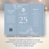 3 in 1 Tischnummer, Menü & Dankeschön Karte