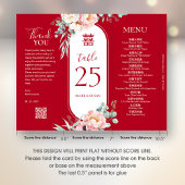 3 in 1 Tischnummer, Menü & Dankeschön Karte