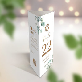 3 in 1 Tischnummer, Menü & Dankeschön Karte