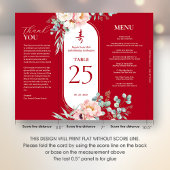 3 in 1 Tischnummer, Menü & Dankeschön Karte