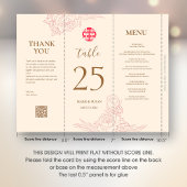 3 in 1 Tischnummer, Menü & Dankeschön Karte