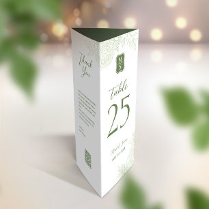 3 in 1 Tischnummer, Menü & Dankeschön Karte