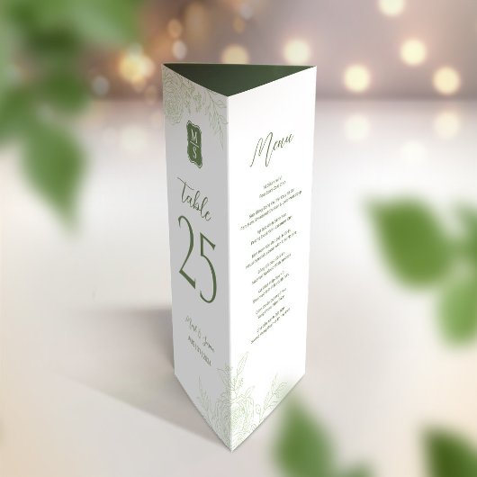 3 in 1 Tischnummer, Menü & Dankeschön Karte