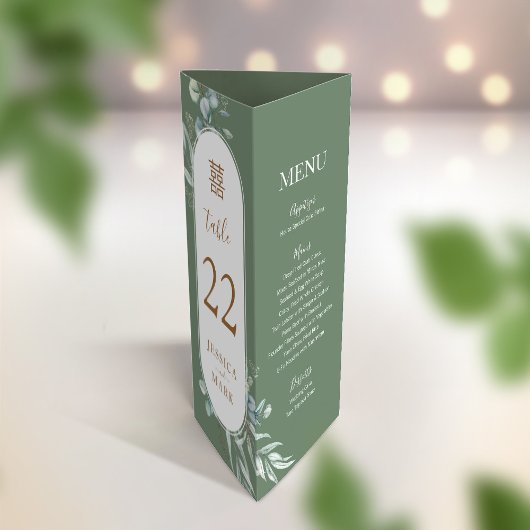 3 in 1 Tischnummer, Menü & Dankeschön Karte