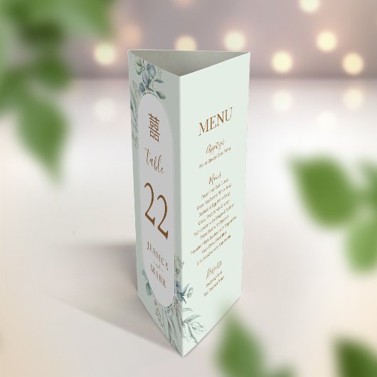 3 in 1 Tischnummer, Menü & Dankeschön Karte